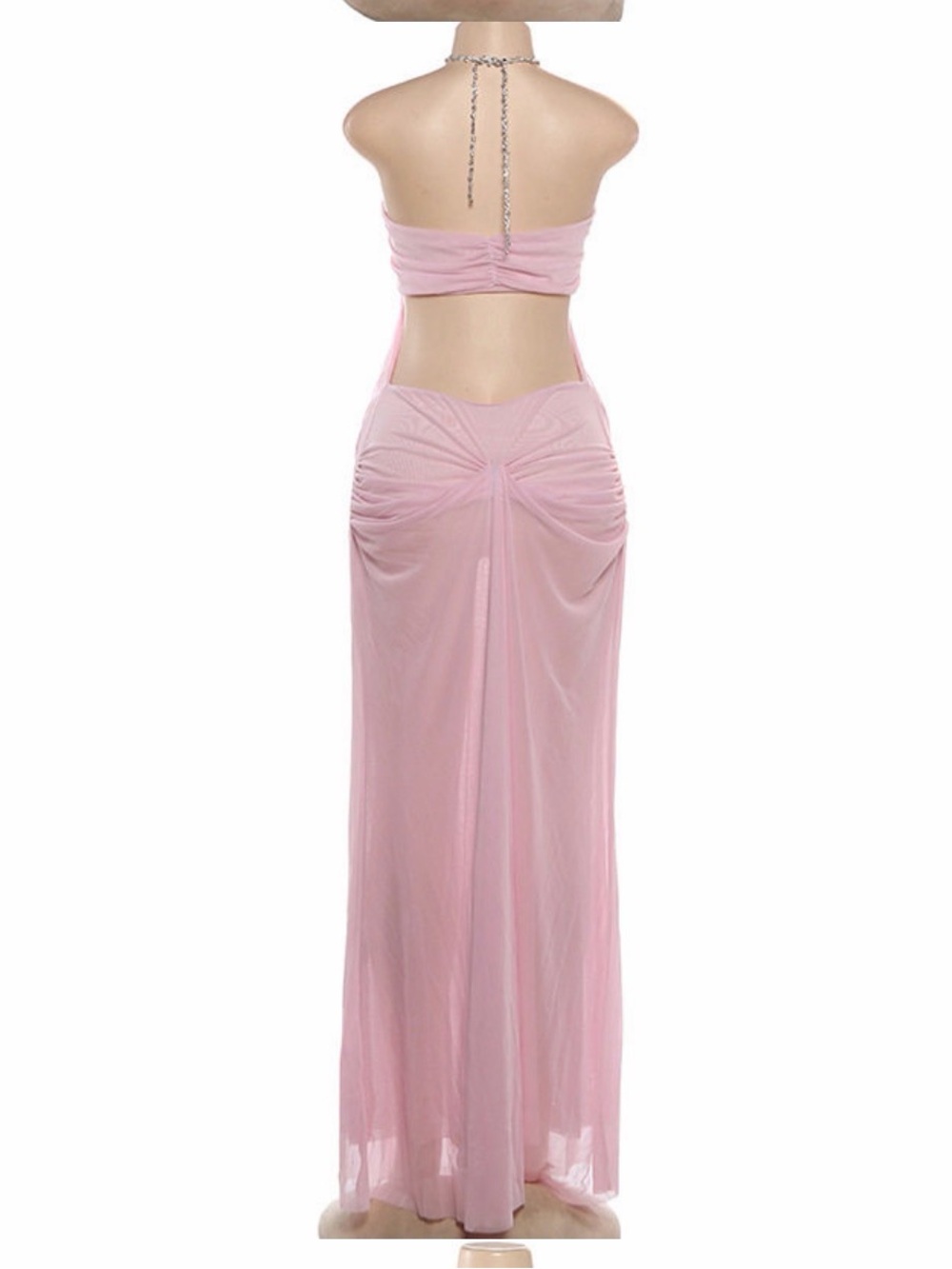 A Classy Chic Boutique Sheer Pale Pink Evening Gown - Picture 9 of 14